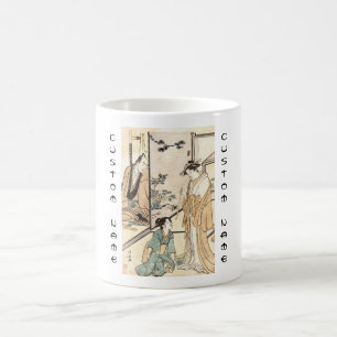 Mug Parchemin vintage japonais Cool ukiyo-e geisha