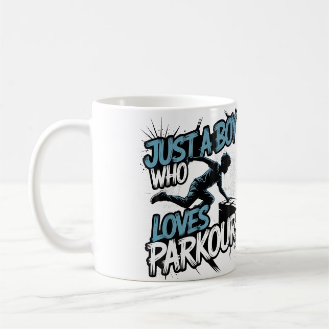 Mug Parcours Amusant Juste Un Garçon Qui Aime Le Parco (Gauche)