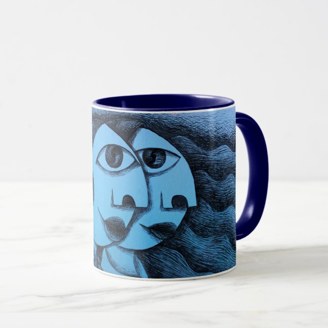 Mug Pareja, hombre y mujer de perfil (Devant droit)