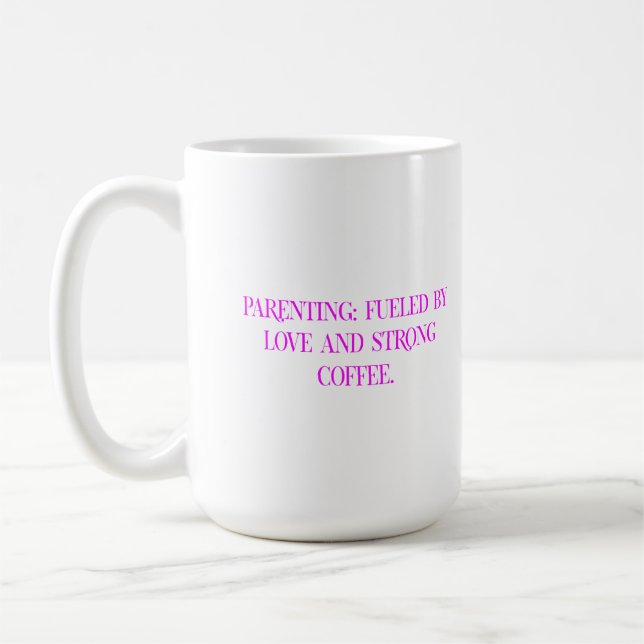 Mug Parenting Coffee Love Typography (Gauche)