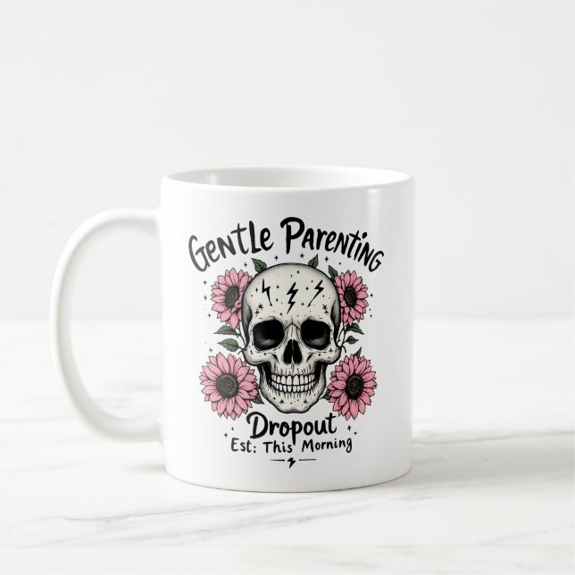 Mug Parenting | Funny Maman Coupe de café au crâne (Gauche)