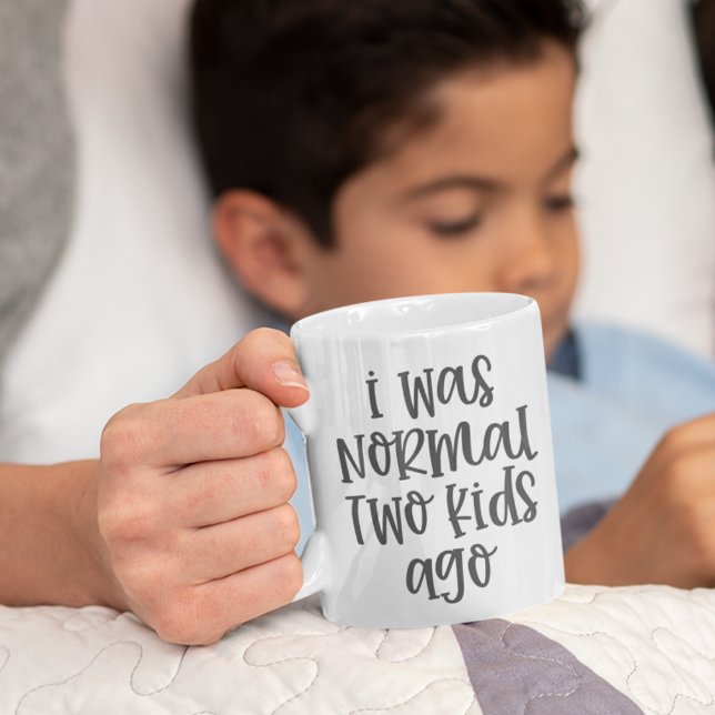 Mug Parenting humour drôle J'Étais Normal Il Y A Deux  (Créateur téléchargé)