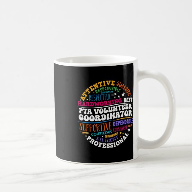 Mug Parents Teacher Ociation Pta Volunteer Coordinator (Droite)