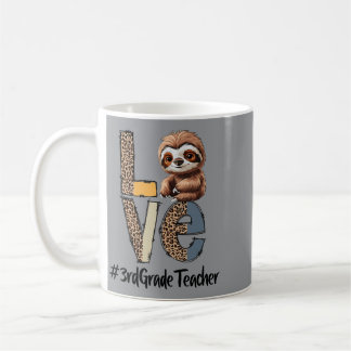 Mug Paresseux d'amour Enseignant de 3e année Enseignan