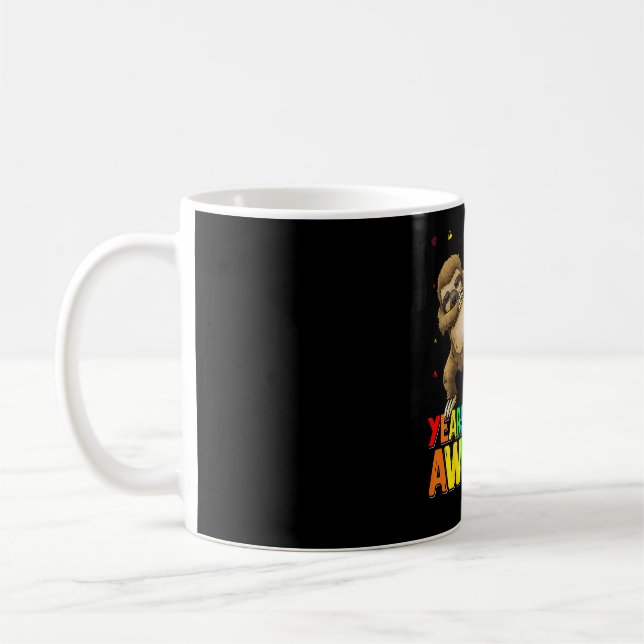 Mug Paresseux de fête d'anniversaire de 50 ans Dabbing (Gauche)