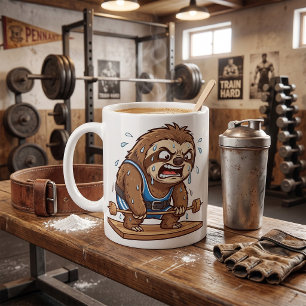 Mug Paresseux drôle haltérophile gym sports
