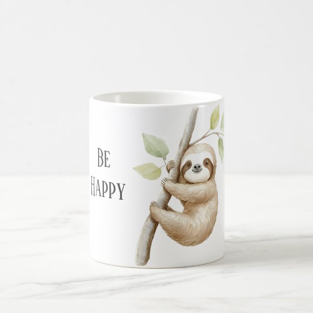 Mug Paresseux heureux dans l'arbre (Centre)