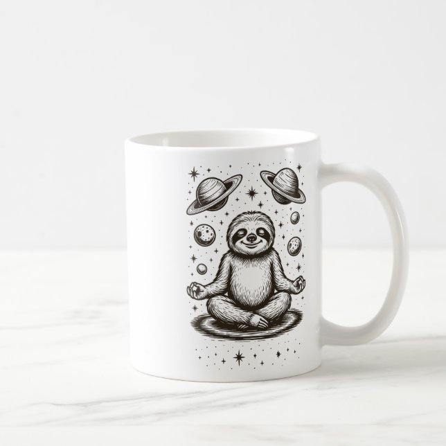 Mug Paresseux Méditation Galaxie Méditation _1  (Droite)