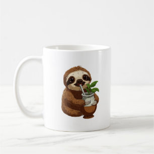 Mug Paresseux mignon buvant du Yerba Mate � Adorable K