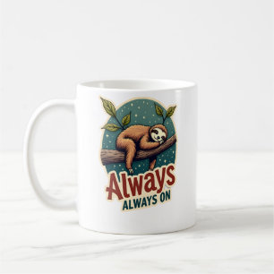 Mug Paresseux Vintage Citation Drôle Économe en Énergi