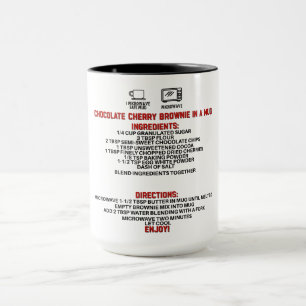 Mug Parfait Cadeau / Chocolat Cherry Brownie Dans Une