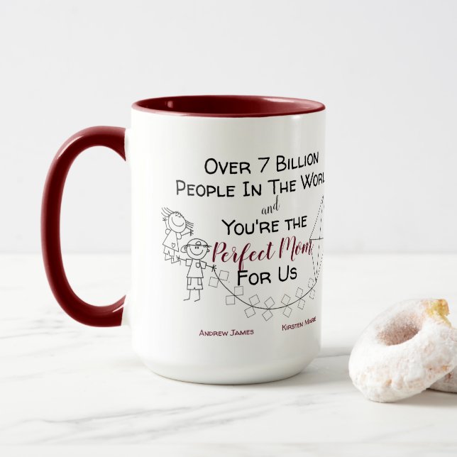 Mug Parfait Maman For Me - garçon & fille (Avec donut)