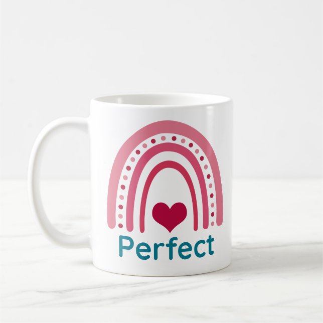Mug Parfait Viva Magenta Boho Arc-en-ciel (Gauche)