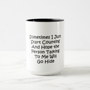 Mug Parfois, je commence juste à compter