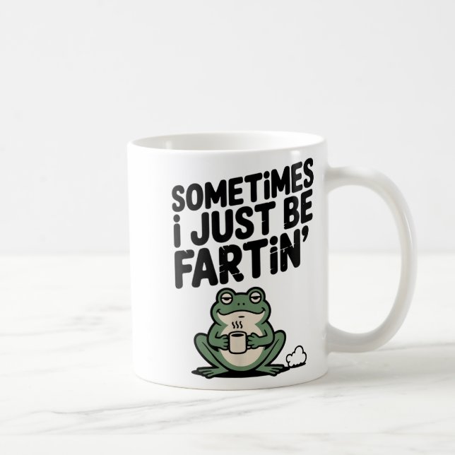 Mug Parfois je fais juste des pets drôle Mème Grenouil (Droite)
