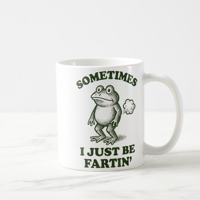 Mug Parfois je fais juste des pets Humour Grenouille F (Droite)