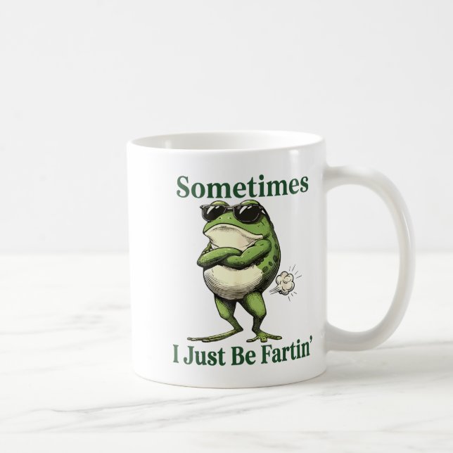 Mug Parfois je fais juste que je péte Humour de grenou (Droite)