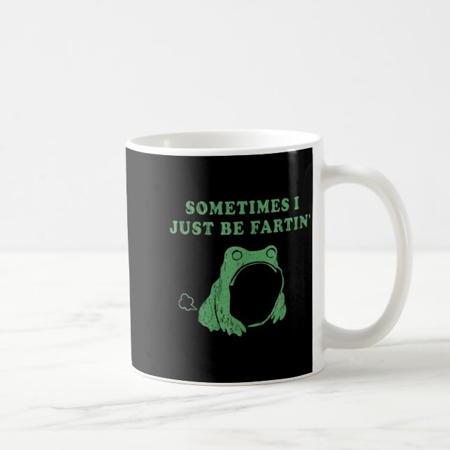 Mug Parfois je suis juste en train de péter Grenouille (Droite)