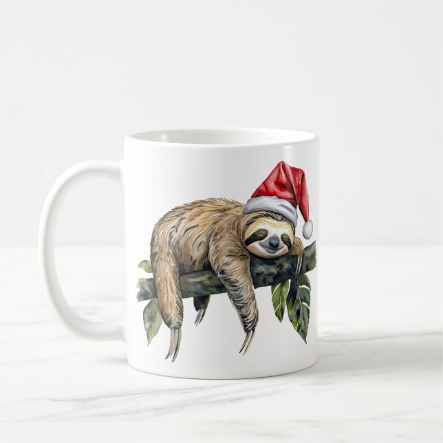 Mug Parfum détendu avec un casquette de Noël 1 (Gauche)