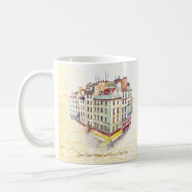 Mug Paris Corner View Saint Michel & Rue du Petit Pont (Gauche)