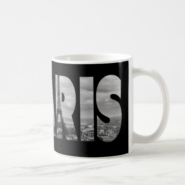 Mug Paris en noir et blanc (Droite)