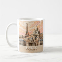 Paris France Europe Moderne Pastel Texturé Voyage