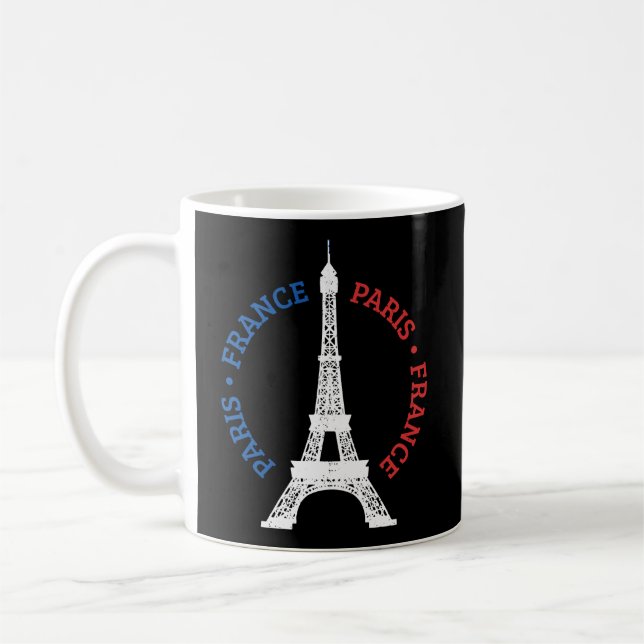 Mug Paris France Tour Eiffel Drapeau Français Souvenir (Gauche)