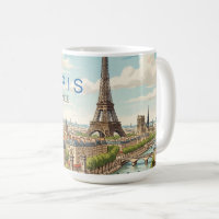 Paris France Voyage Art Rétro