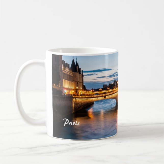 Mug Paris par coucher du soleil (Gauche)