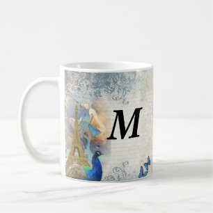 Mug Paris peacock collage