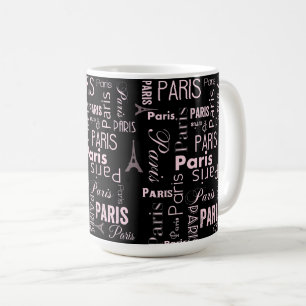 Mug Paris rose et noir