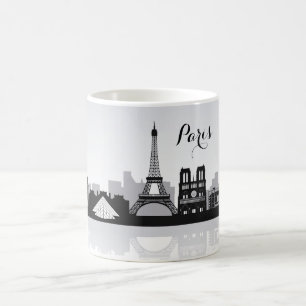 Mug Paris Skyline noir et blanc