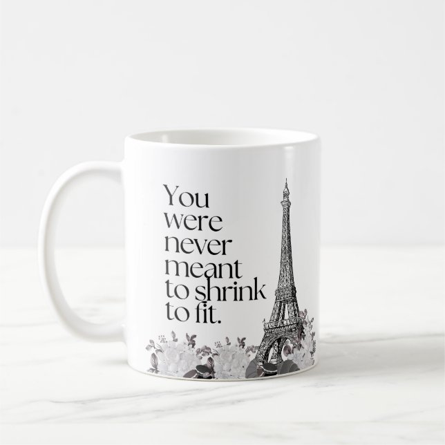 Mug Paris Tour Eiffel Art mural citation motivant (Gauche)