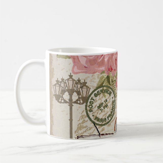 Mug Paris Vintage : Style carte postale (Gauche)