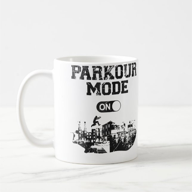 Mug Parkour Course Libre Traceur Vintage Mode Parkour  (Gauche)
