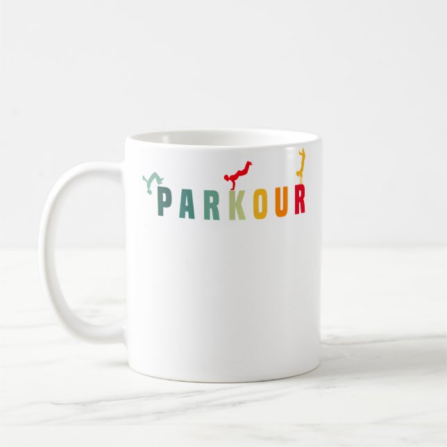 Mug Parkour Freerunning Sports Parkour Shirt Runner Fu (Gauche)