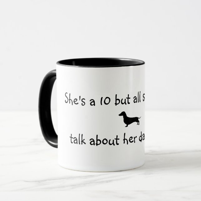 Mug Parle de son teckel (Devant gauche)
