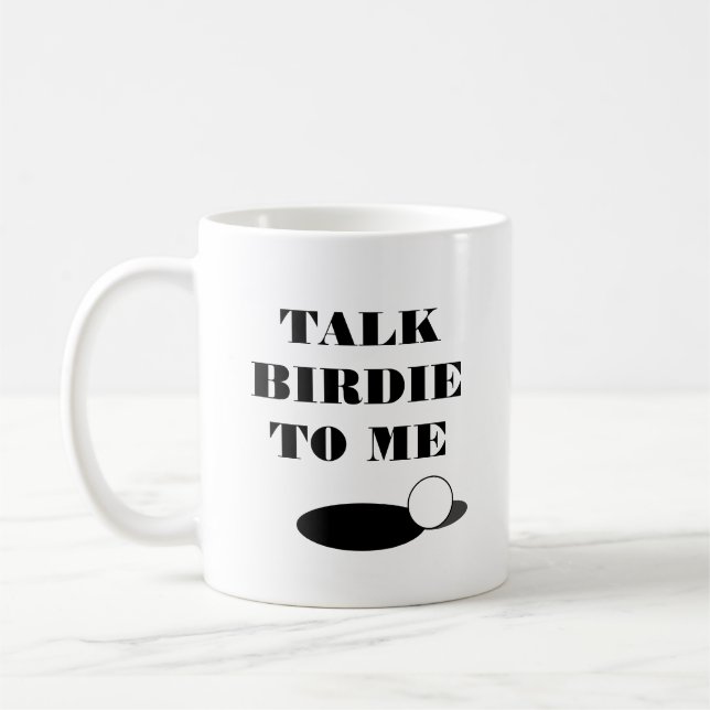 Mug Parlez birdie à mon drôle de devis de golf cadeau  (Gauche)