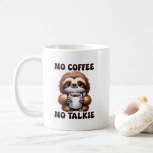 Mug Parlons café de paresseux mignon art de mot