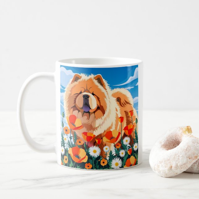 Mug PARMI LES COQUELICOTS Chow  (Avec donut)