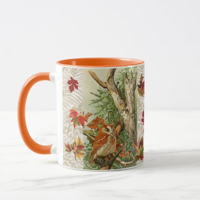 MUG PARMI LES FEUILLES DE CHUTE EN BOIS (Gauche)