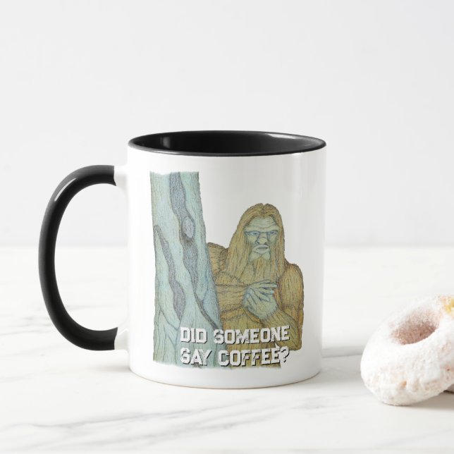 Mug Parodie de mème Bigfoot (Avec donut)