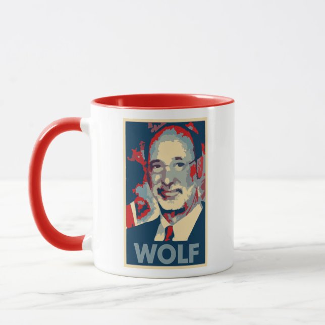 Mug Parodie politique d'affiche de loup de Tom (Gauche)