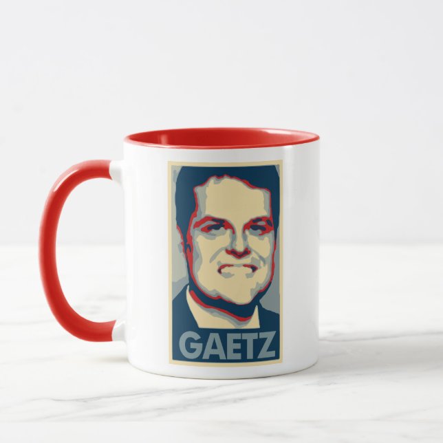 Mug Parodie politique d'affiche de Matt Gaetz (Gauche)