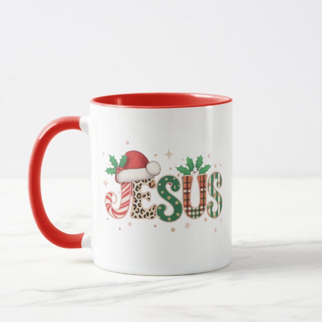 Mug Parole religieuse chrétienne de Jésus Foi Verset d (Gauche)