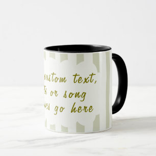 Mug Paroles de chanson personnalisées, poème ou citati