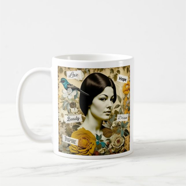 Mug Paroles d'inspiration personnalisées et femme Vint (Gauche)