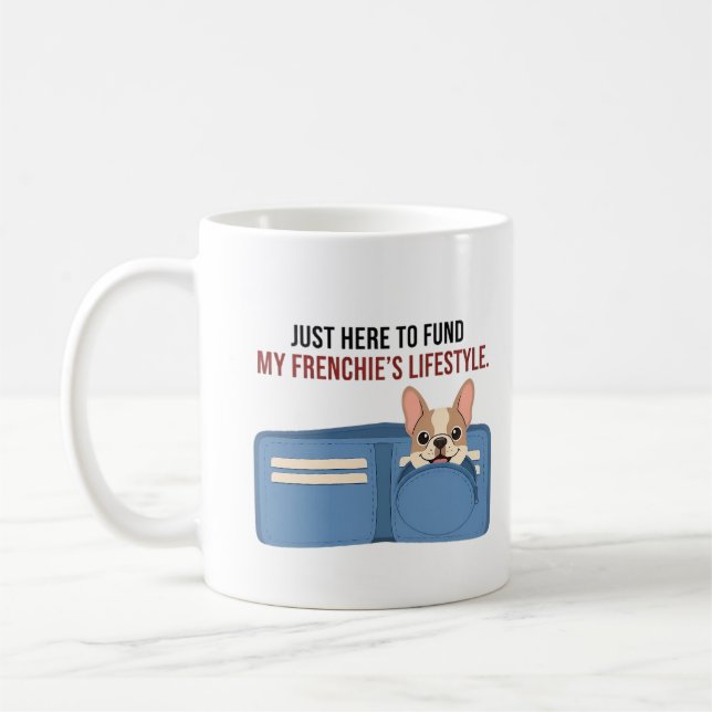 Mug Parrain de Frenchie à plein temps Drôle de chien f (Gauche)