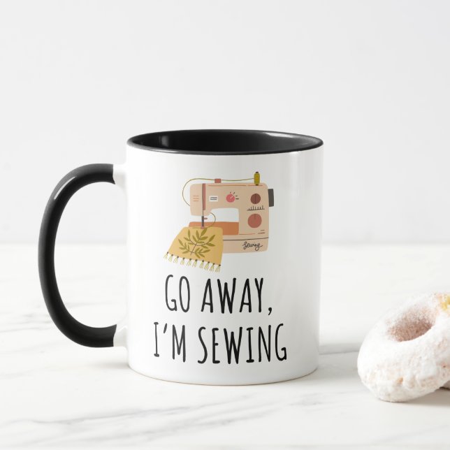 Mug Pars, je couds du tricot drôle (Avec donut)