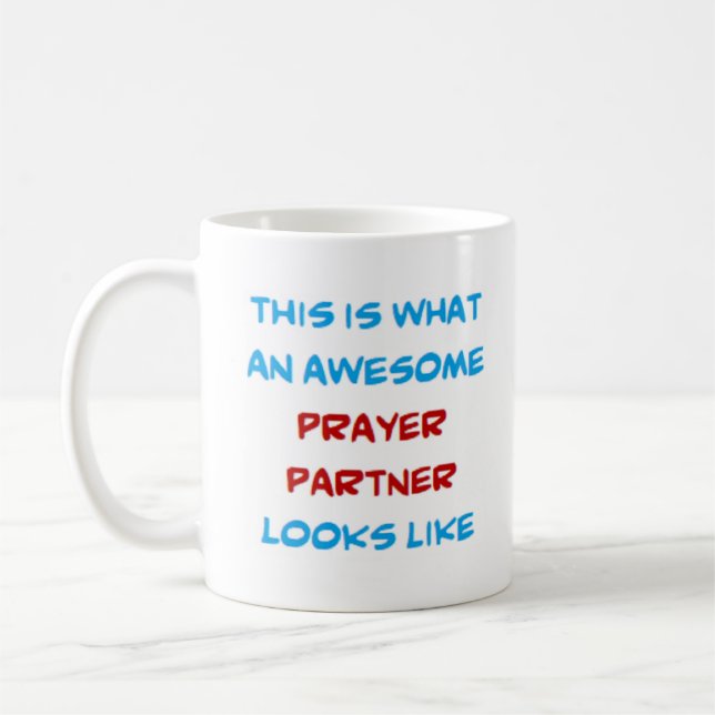 Mug partenaire de prière, génial (Gauche)